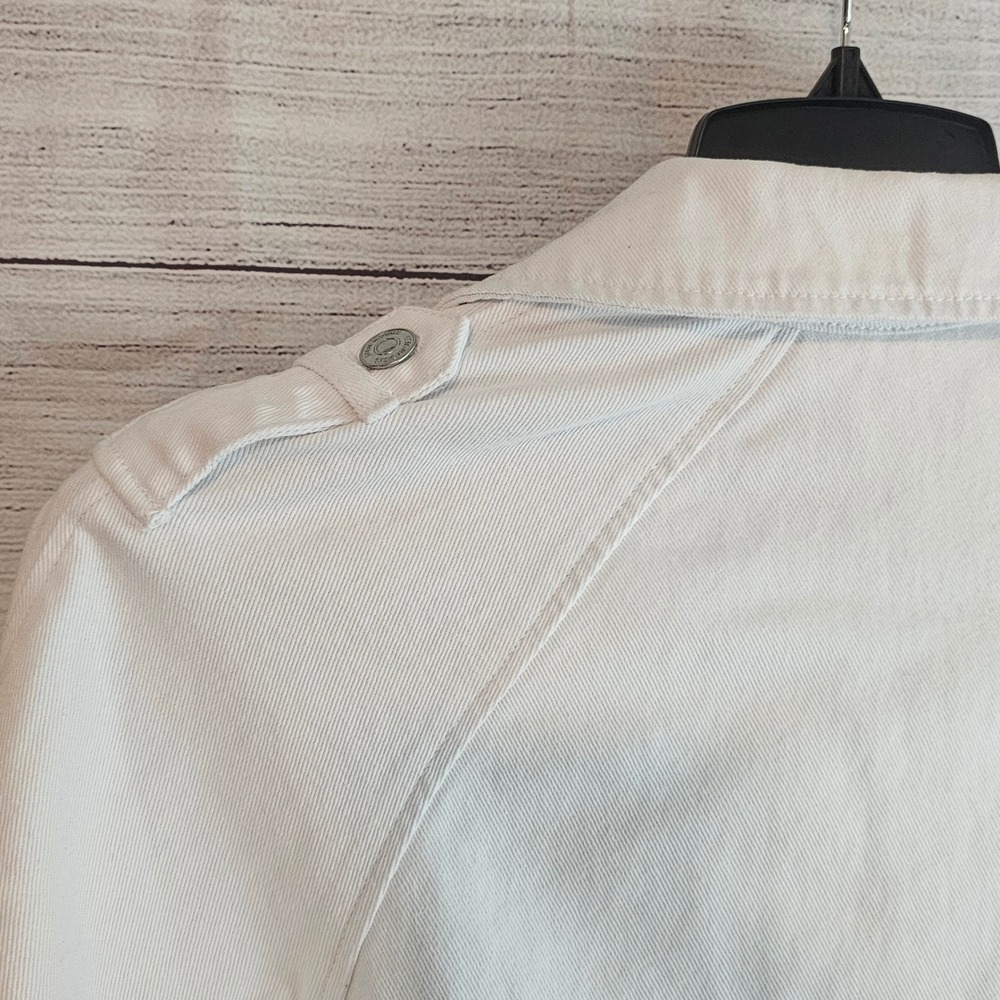 Steve Madden S Small Sirus White Denim Jacket Jean NWT 1432 - Picture 9 of 16